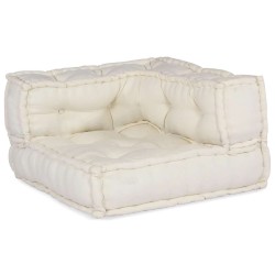 Canapé modulaire 2 places crème 140x70x36 tissu 535760535760