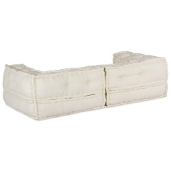 Canapé modulaire 2 places crème 140x70x36 tissu 535760535760