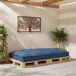 Coussin de canapé sur palette Indigo 120 x 80 x 12 cm Tissu 535763535763