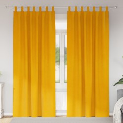 Rideaux occultants 2 pcs Jaune moutarde 140 x 225 cm Velours 535765535765