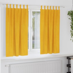 Rideaux occultants 2 pcs Jaune moutarde 140 x 175 cm Velours 535766535766
