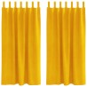 Rideaux occultants 2 pcs Jaune moutarde 140 x 175 cm Velours 535766535766