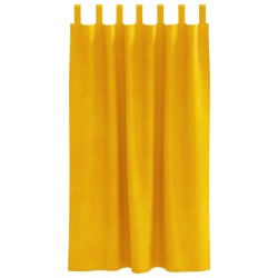 Rideaux occultants 2 pcs Jaune moutarde 140 x 175 cm Velours 535766535766