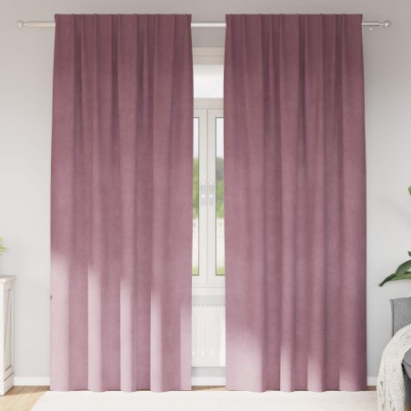 Rideaux occultants 2 pcs Rose foncé 140 x 260 cm Velours 535767535767