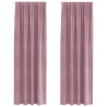 Rideaux occultants 2 pcs Rose foncé 140 x 260 cm Velours 535767535767