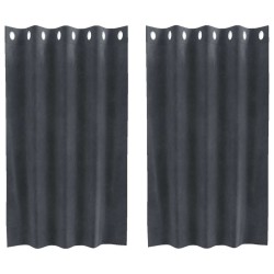 Rideaux occultants 2 pcs Gris clair 140 x 140 cm Velours 535769535769