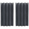 Rideaux occultants 2 pcs Gris clair 140 x 140 cm Velours 535769535769