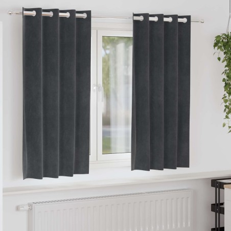 Rideaux occultants 2 pcs Gris clair 140 x 175 cm Velours 535770535770