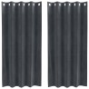 Rideaux occultants 2 pcs Gris clair 140 x 175 cm Velours 535770535770