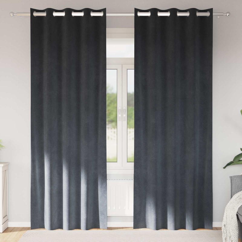Rideaux occultants 2 pcs Gris clair 140 x 260 cm Velours 535774535774