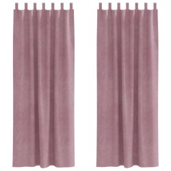 Rideaux occultants 2 pcs Rose foncé 140 x 245 cm Velours 535776535776