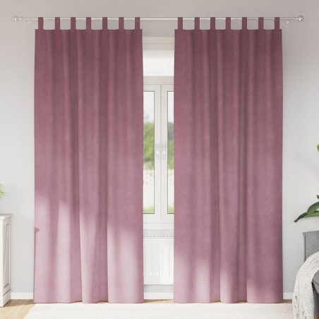 Rideaux occultants 2 pcs Rose foncé 140 x 225 cm Velours 535777535777