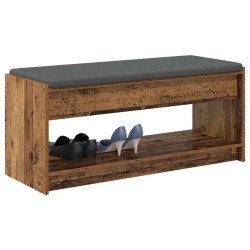 Banc d'entrée avec coussin Bois ancien 103 x 38 x 45 cm 535778535778