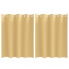 Rideaux occultants avec anneaux 2 pcs Beige 140 x 140 cm 535781535781
