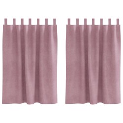 Rideaux occultants 2 pcs Rose foncé 140 x 140 cm Velours 535783535783