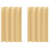 Rideaux occultants avec anneaux 2 pcs Beige 175 x 140 cm 535785535785