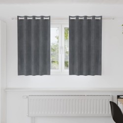 Rideaux occultants 2 pcs Gris clair 140 x 140 cm Velours 535786535786