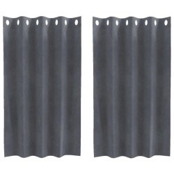 Rideaux occultants 2 pcs Gris clair 140 x 140 cm Velours 535786535786