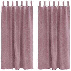 Rideaux occultants 2 pcs Rose foncé 140 x 175 cm Velours 535788535788