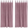 Rideaux occultants 2 pcs Rose foncé 140 x 175 cm Velours 535788535788