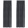 Rideaux occultants 2 pcs Gris clair 140 x 225 cm Velours 535789535789