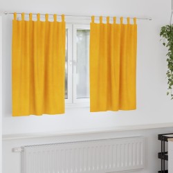 Rideaux occultants 2 pcs Jaune moutarde 140 x 140 cm Velours 535790535790