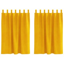 Rideaux occultants 2 pcs Jaune moutarde 140 x 140 cm Velours 535790535790