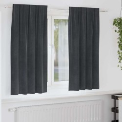 Rideaux occultants 2 pcs Gris clair 140 x 175 cm Velours 535791535791