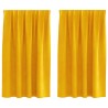 Rideaux occultants 2 pcs Jaune moutarde 140 x 140 cm Velours 535794535794