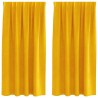 Rideaux occultants 2 pcs Jaune moutarde 140 x 175 cm Velours 535795535795