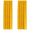 Rideaux occultants 2 pcs Jaune moutarde 140 x 245 cm Velours 535797535797