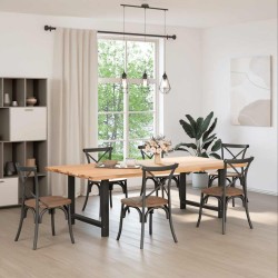 Pieds de table à manger Noir 2 pièces 100x(72-73) cm Acier 535798535798