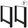 Pieds de table à manger Noir 2 pièces 100x(72-73) cm Acier 535798535798