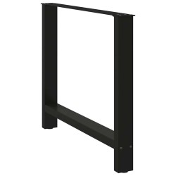 Pieds de table à manger Noir 2 pièces 100x(72-73) cm Acier 535798535798