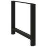 Pieds de table à manger Noir 2 pièces 100x(72-73) cm Acier 535798535798