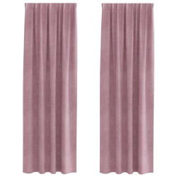Rideaux occultants 2 pcs Rose foncé 140 x 225 cm Velours 535801535801