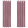 Rideaux occultants 2 pcs Rose foncé 140 x 245 cm Velours 535803535803