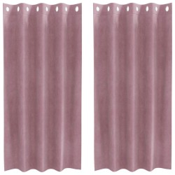 Rideaux occultants 2 pcs Rose foncé 140 x 175 cm Velours 535804535804
