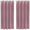 Rideaux occultants 2 pcs Rose foncé 140 x 175 cm Velours 535804535804