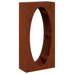 Étagère à bois 50x23x100 cm acier résistant aux intempéries 535805535805