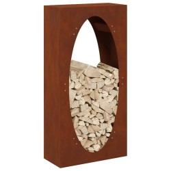 Étagère à bois 50x23x100 cm acier résistant aux intempéries 535805535805