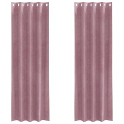 Rideaux occultants 2 pcs Rose foncé 140 x 225 cm Velours 535806535806