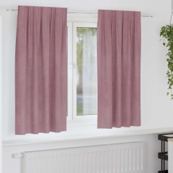 Rideaux occultants 2 pcs Rose foncé 140 x 175 cm Velours 535808535808
