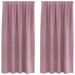 Rideaux occultants 2 pcs Rose foncé 140 x 175 cm Velours 535808535808