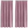 Rideaux occultants 2 pcs Rose foncé 140 x 175 cm Velours 535808535808