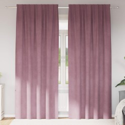 Rideaux occultants 2 pcs Rose foncé 140 x 245 cm Velours 535809535809