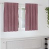 Rideaux occultants 2 pcs Rose foncé 140 x 140 cm Velours 535811535811