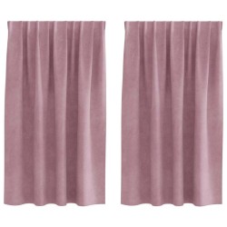 Rideaux occultants 2 pcs Rose foncé 140 x 140 cm Velours 535811535811