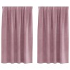 Rideaux occultants 2 pcs Rose foncé 140 x 140 cm Velours 535811535811