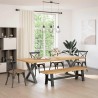 Banc à manger NOAIN pieds en forme de A 180x40x45 cm massif pin 535879535879